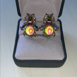 Betsey Johnson beetle earrings